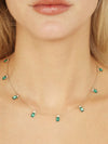 Explore More Collection - Emerald Deco Charm Necklace