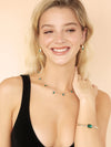 Explore More Collection - Emerald Deco Charm Necklace