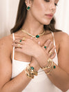 Explore More Collection - Emerald Deco Wrap Cuff