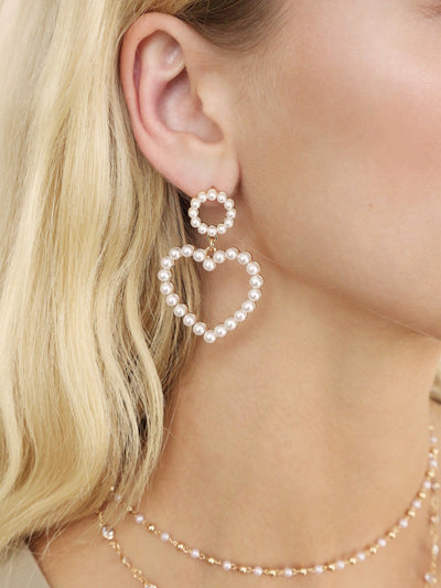 Explore More Collection - Loving Pearl Heart & Earrings