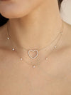 Explore More Collection - Crystal Heart Drop Necklace Set