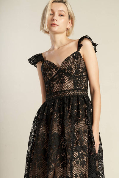 Explore More Collection - KNOW YOU BETTER LACE WOVEN MIDI DRESS