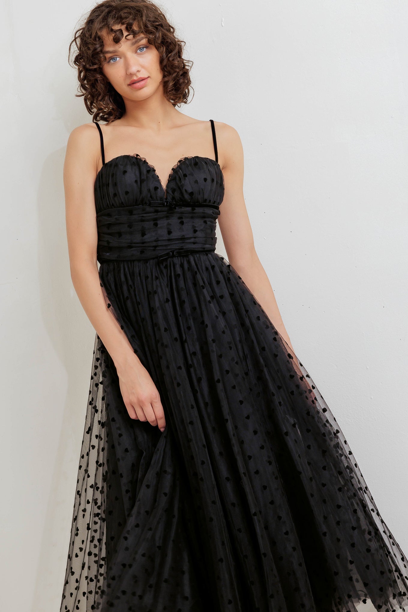 SteinMart.com | Heart Dot Ballet Tulle Midi Dress Black / L SteinMart.com | Heart Dot Ballet Tulle Midi Dress Black / L