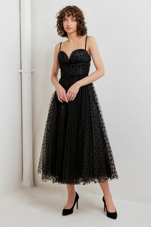 SteinMart.com | Heart Dot Ballet Tulle Midi Dress Black / L SteinMart.com | Heart Dot Ballet Tulle Midi Dress Black / L