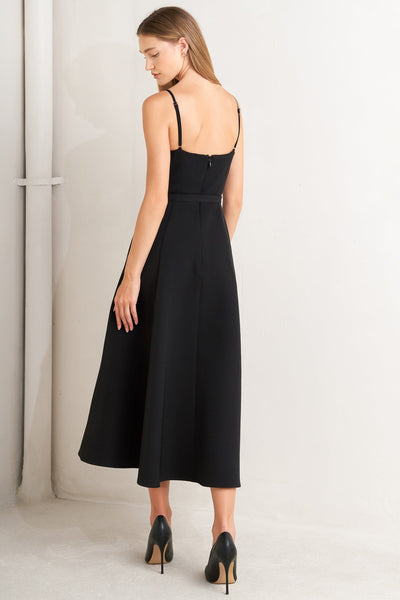 Explore More Collection - MIDNIGHT TUX WOVEN MIDI DRESS