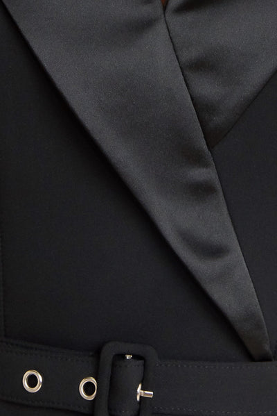 Explore More Collection - MIDNIGHT TUX WOVEN MIDI DRESS