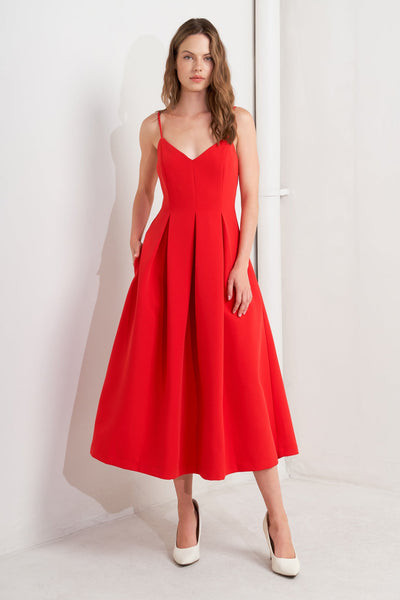 Explore More Collection - RUBY AFFAIR WOVEN MIDI DRESS