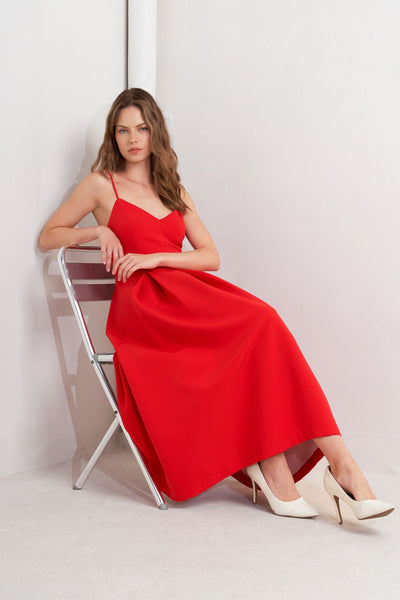 Explore More Collection - RUBY AFFAIR WOVEN MIDI DRESS