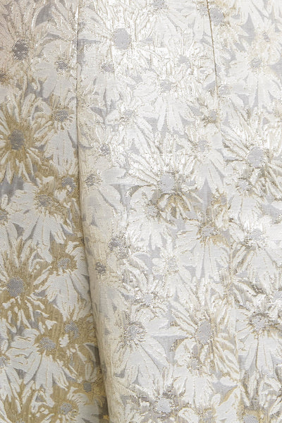 Explore More Collection - PASTEL BLOOM WOVEN JACQUARD MIDI DRESS