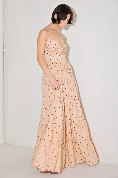 DOTTED DREAM WOVEN MAXI DRESS