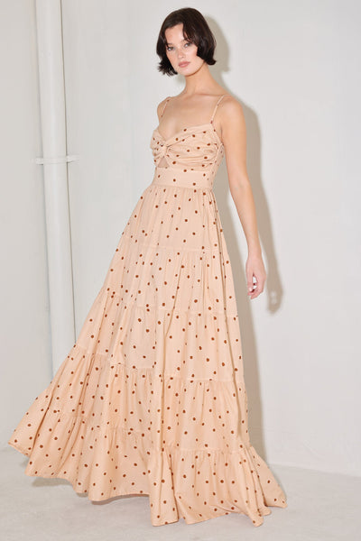 DOTTED DREAM WOVEN MAXI DRESS
