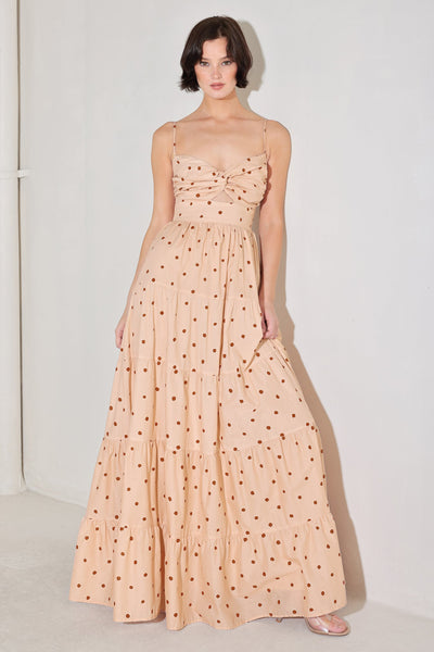 DOTTED DREAM WOVEN MAXI DRESS
