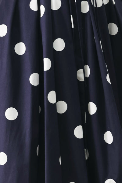 BLUE MOON DOT WOVEN MIDI DRESS