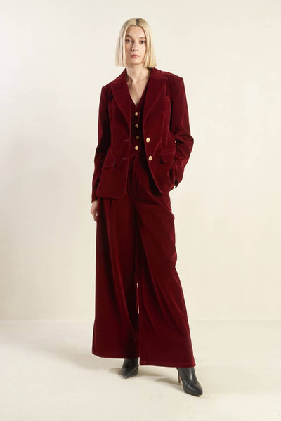 Explore More Collection - COY CHARM VELVET BLAZER