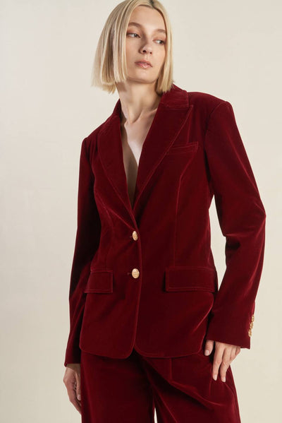 Explore More Collection - COY CHARM VELVET BLAZER