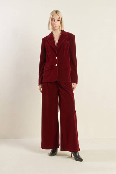 Explore More Collection - COY CHARM VELVET BLAZER
