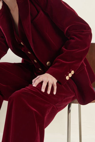 Explore More Collection - COY CHARM VELVET BLAZER