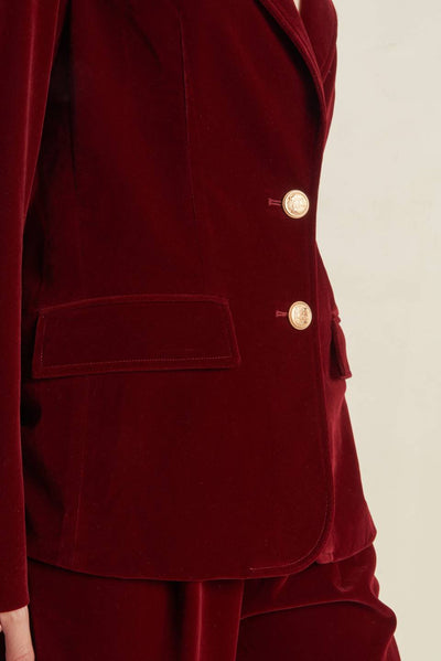 Explore More Collection - COY CHARM VELVET BLAZER