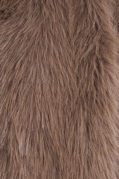 Explore More Collection - LONDON FLARE MOCHA FAUX FUR CROP JACKET