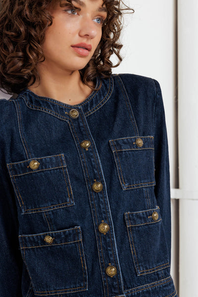 Explore More Collection - GLAM CODE DENIM JACKET