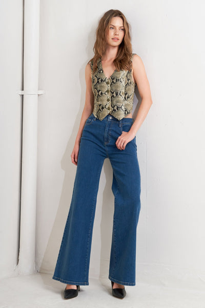 Explore More Collection - GLAM VENOM FAUX LEATHER VEST