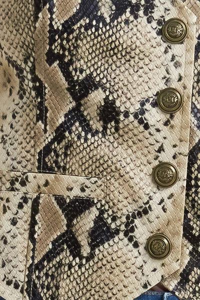 Explore More Collection - GLAM VENOM FAUX LEATHER VEST