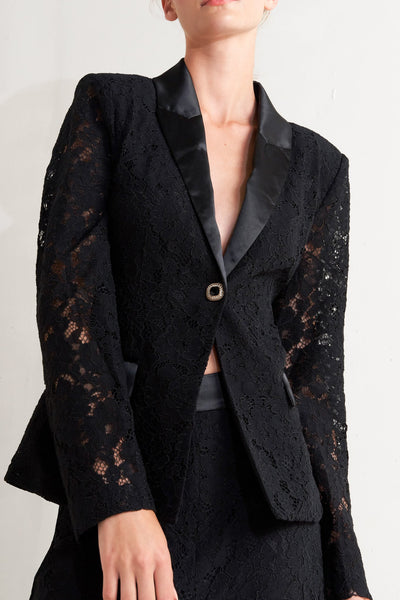 Explore More Collection - SHADOW GLAM WOVEN LACE BLAZER