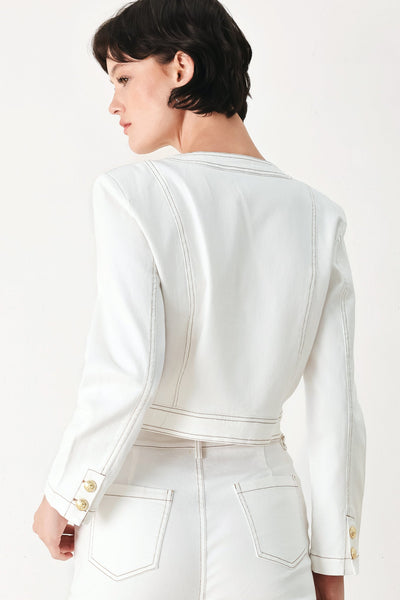 FIFTH STREET WOVEN CROP JACKET