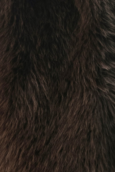 COCOA PLUSH CHOCOLATE BROWN FAUX FUR VEST