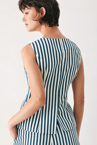 PORTSIDE STRIPE WOVEN VEST