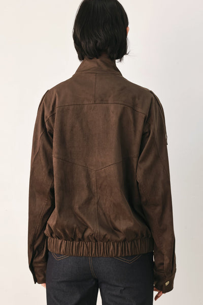 DOWNTOWN DARLING FAUX LEATHER BOMBER JACKET