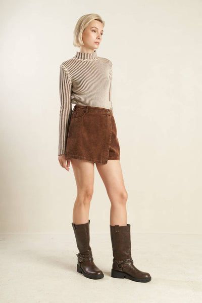 Explore More Collection - ESCAPING REALITY CORDUROY SKIRT