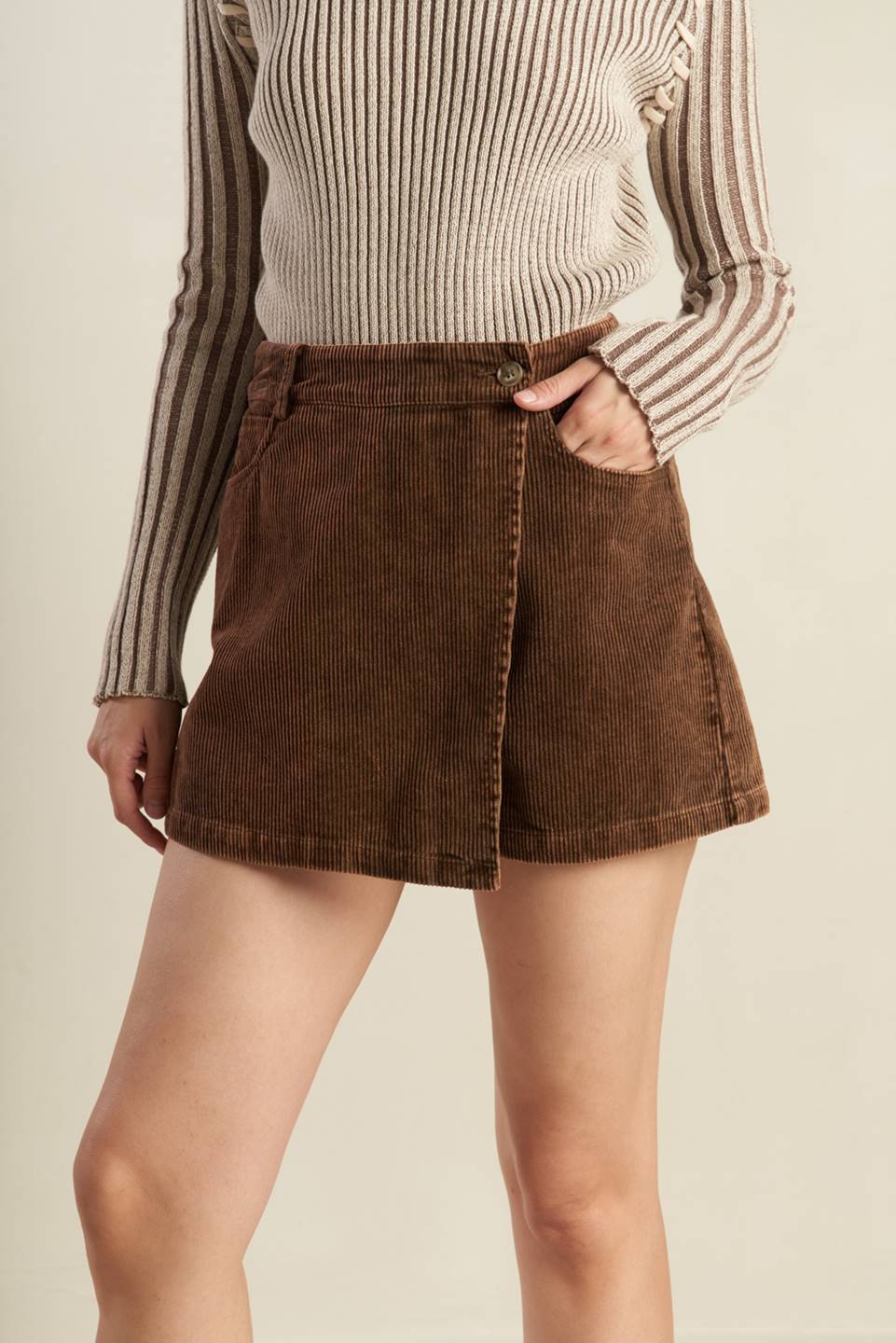 Explore More Collection - ESCAPING REALITY CORDUROY SKIRT