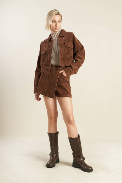 Explore More Collection - ESCAPING REALITY CORDUROY SKIRT