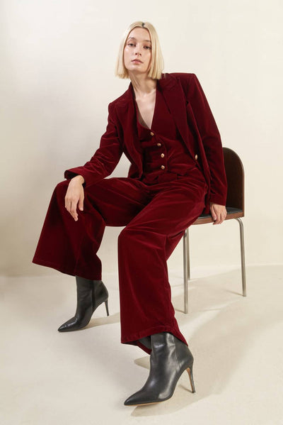 Explore More Collection - COY CHARM VELVET PANTS