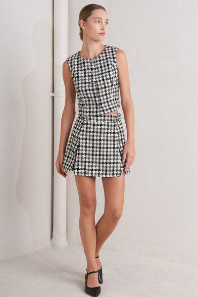 Explore More Collection - MONA CHECK TWEED SKORT
