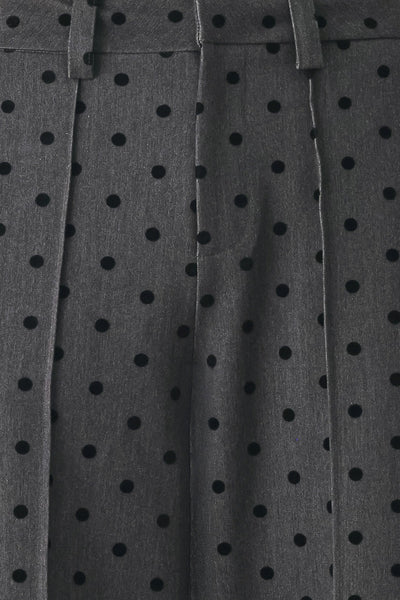 CHARCOAL DOT CHARCOAL WIDE-LEG PANTS