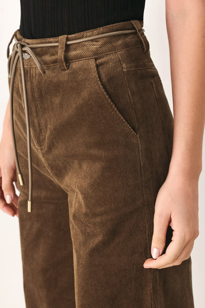 AUTUMN IN MANHATTAN BELTED CORDUROY PANTS