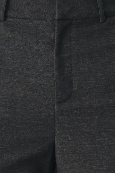 COMMAND NOIR BLACK BUTTON-HEM FLARE PANTS