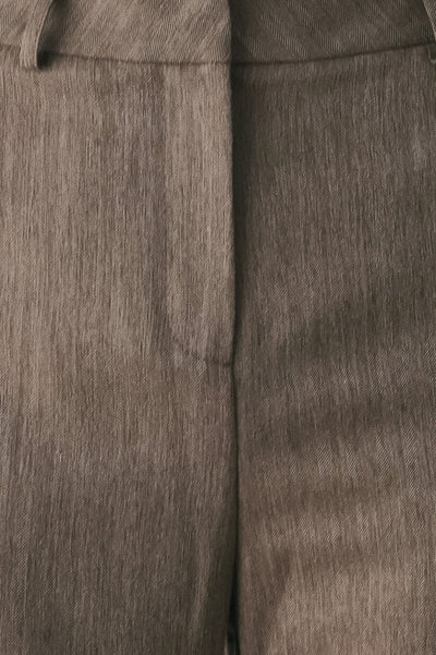 TAILORED TEMPO BROWN CUFFED FLARE PANTS