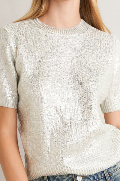 Explore More Collection - SILVER GLOW KNIT TOP
