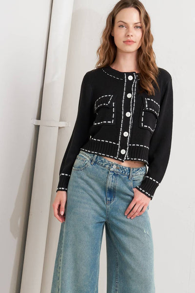 Explore More Collection - MONO FRAME SWEATER KNIT TOP