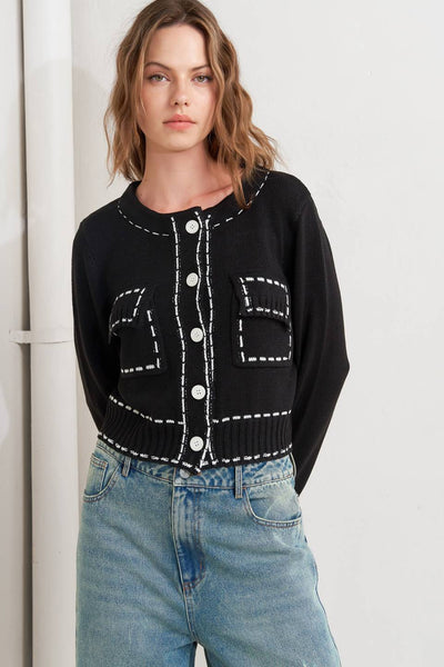 Explore More Collection - MONO FRAME SWEATER KNIT TOP