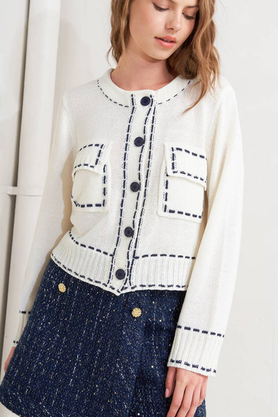 Explore More Collection - MONO FRAME SWEATER KNIT TOP