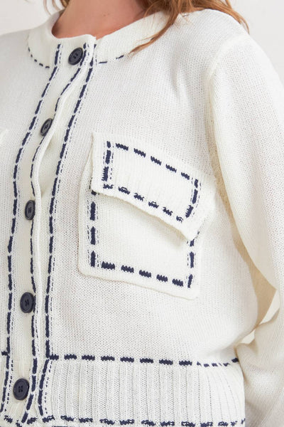 Explore More Collection - MONO FRAME SWEATER KNIT TOP