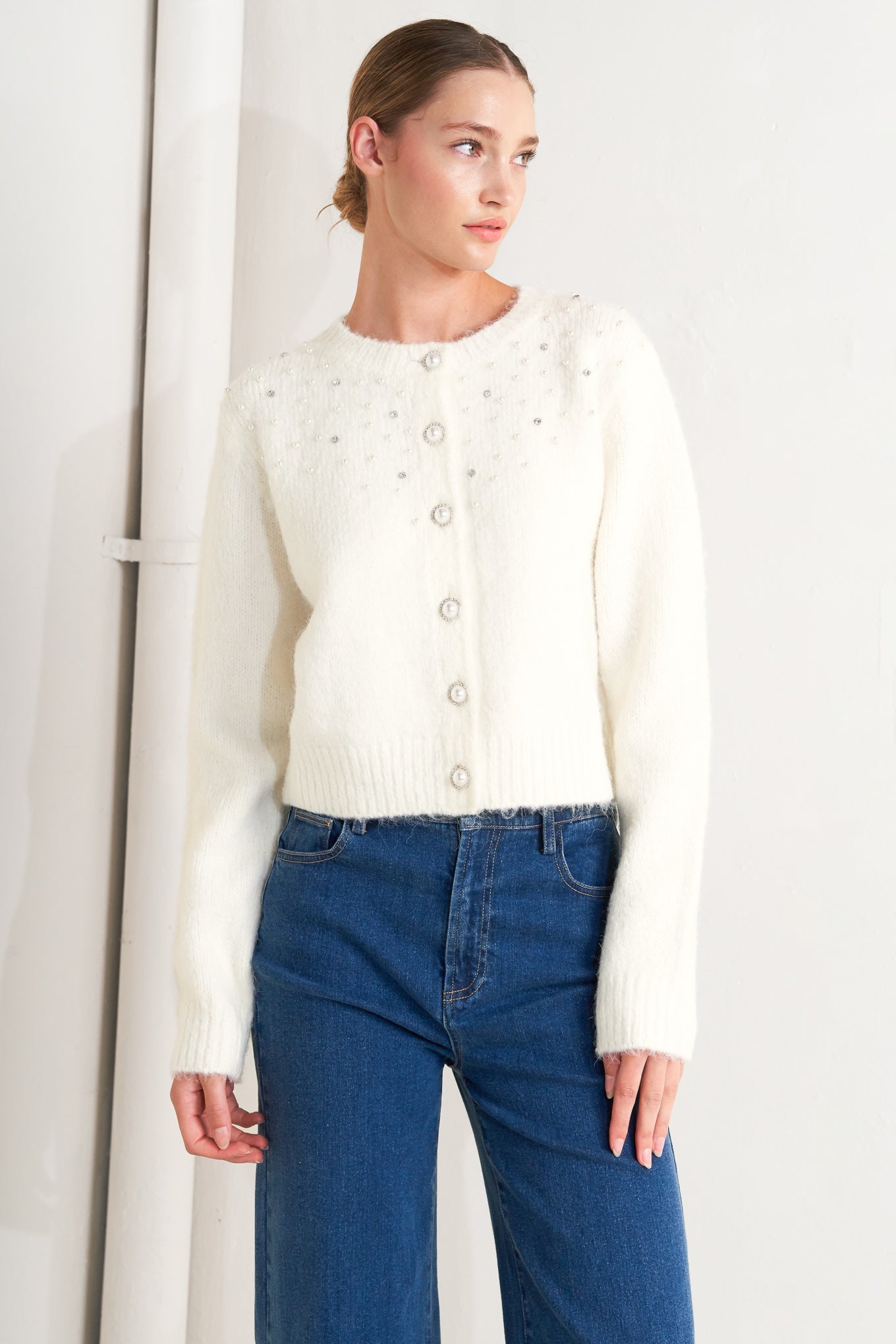 Explore More Collection - ANGEL TOUCH SWEATER KNIT CARDIGAN