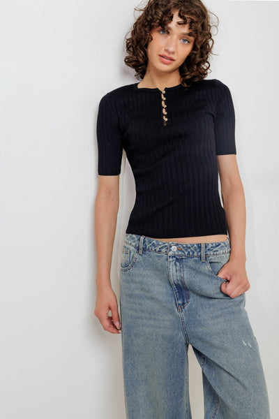 Explore More Collection - MODERN CURL SWEATER KNIT TOP