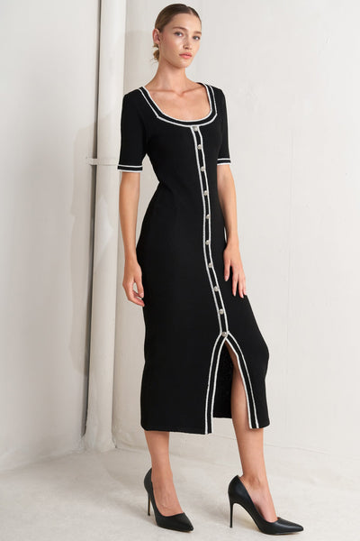 Explore More Collection - MODERN CLASSIC SWEATER KNIT MIDI DRESS