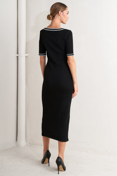 Explore More Collection - MODERN CLASSIC SWEATER KNIT MIDI DRESS