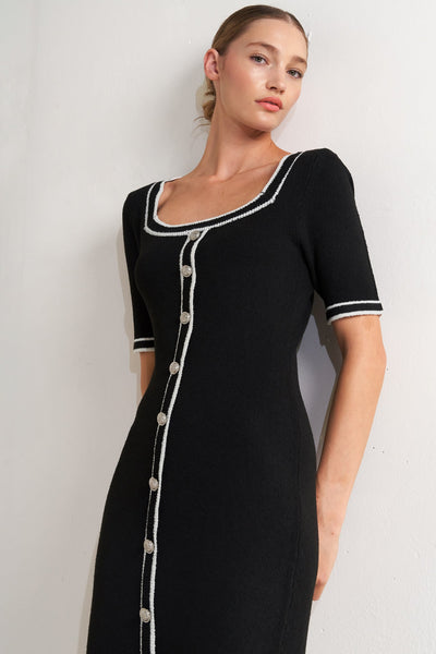 Explore More Collection - MODERN CLASSIC SWEATER KNIT MIDI DRESS